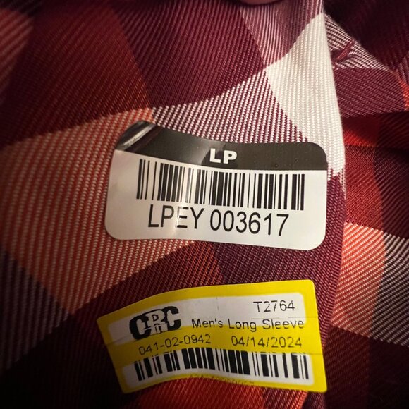 All In Motion Red & Black Checkered Long Sleeve Shirt‎ Size L - Picture 7 of 8